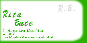 rita bute business card