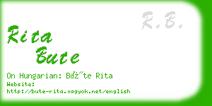 rita bute business card
